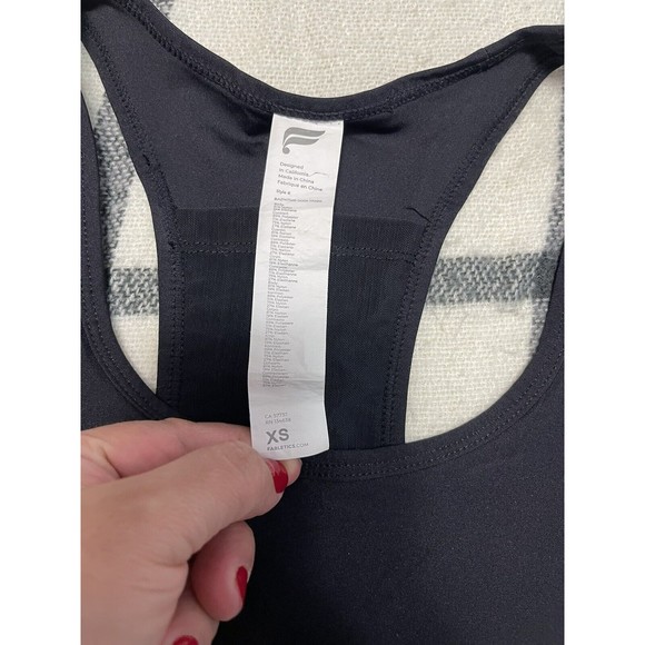Fabletics‎ Black Racerback Sports Bra Athletic Workout Tank Top Size XS - Picture 2 of 6